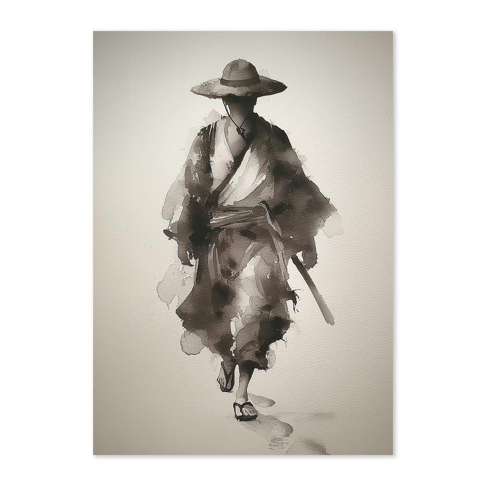 Anime Ink Wash Mugiwara Art Print: One Piece Straw Hat Legacy Scene