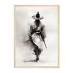 Korean Ink Wash Hanbok Art Print