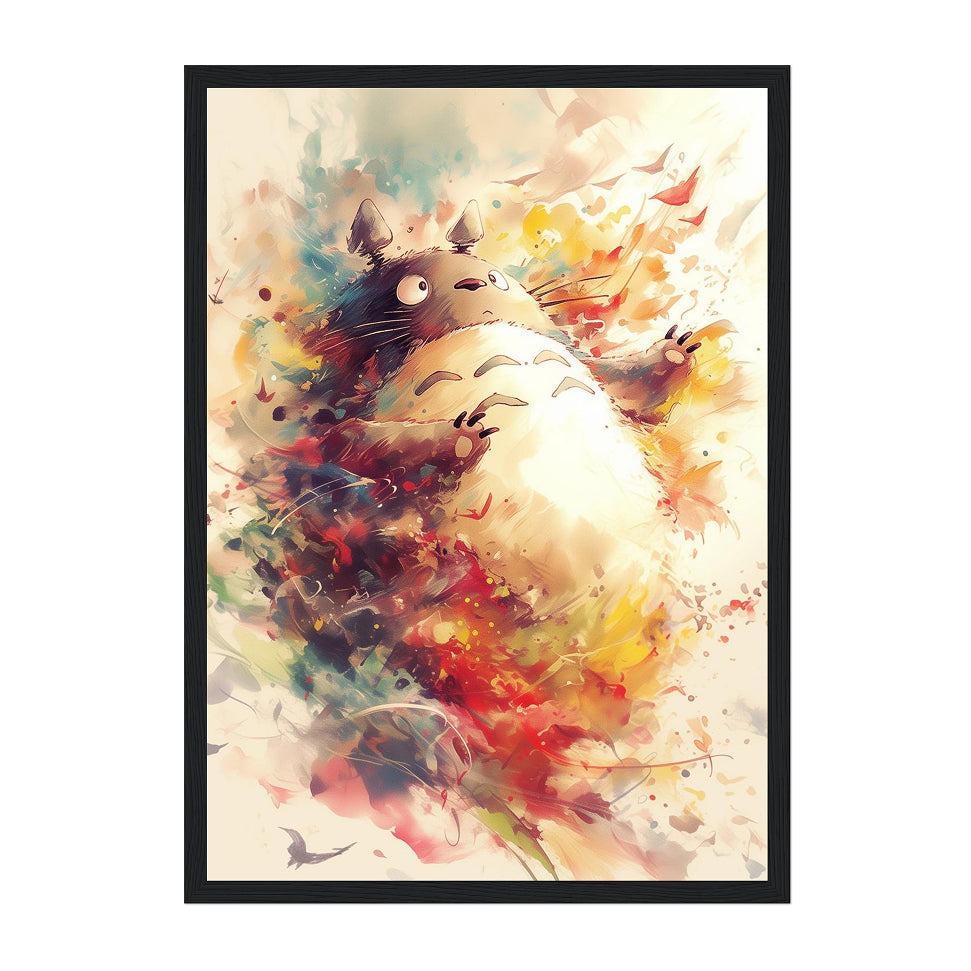 Totoro Watercolor Art Print: Whimsical Nursery Decor, Anime Poster