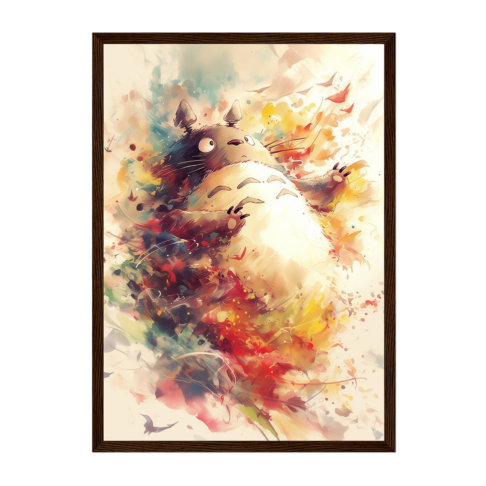 Totoro Watercolor Art Print: Whimsical Nursery Decor, Anime Poster