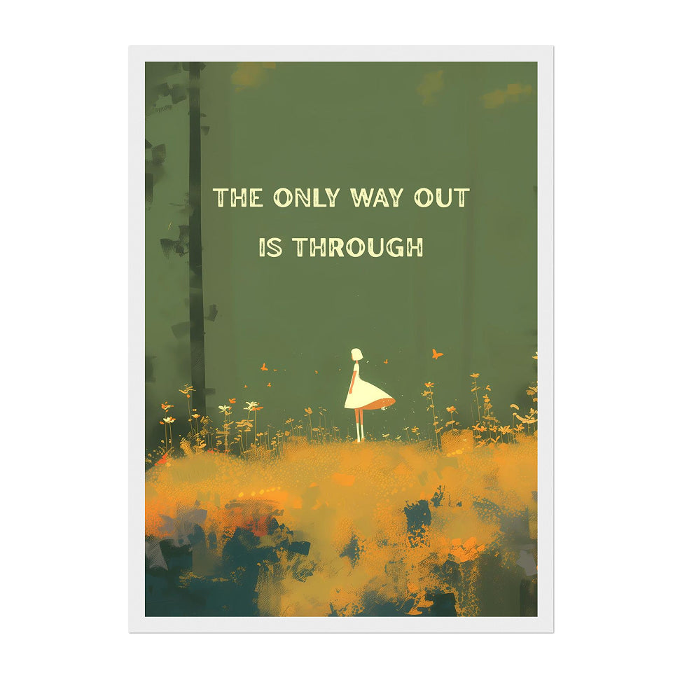 Inspirational Forest Art Print: Motivational Quote Wall Decor