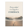 Motivational Beach Sunset Print: Every Setback Is A Setup