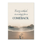 Motivational Beach Sunset Print: Every Setback Is A Setup