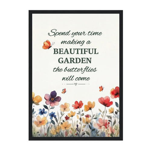 Butterfly Garden Watercolor Print: Inspirational Nature Art, Ready to Hang