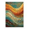 Abstract Music Print: Colorful Symphony Painting, Musical Notes
