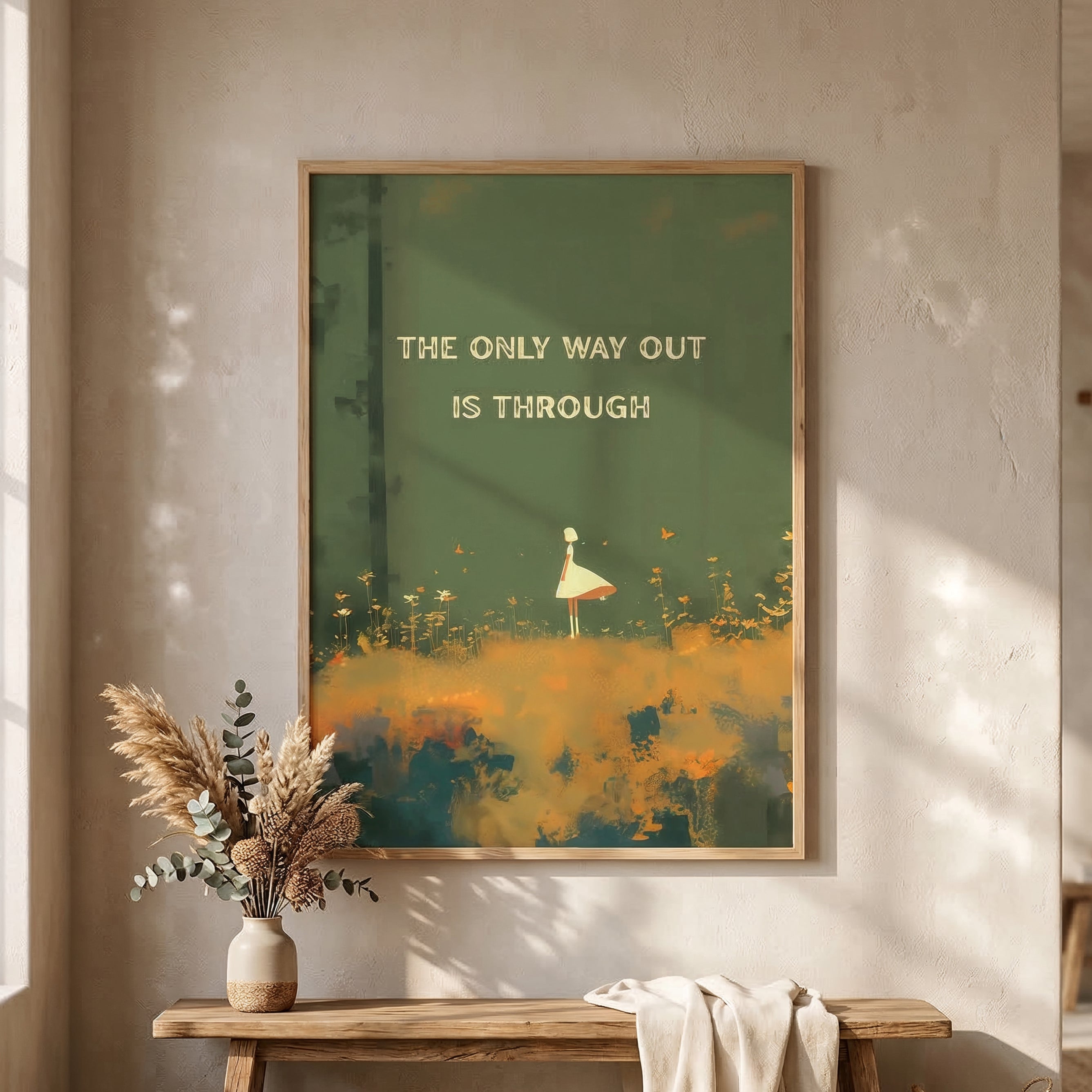 Inspirational Forest Art Print: Motivational Quote Wall Decor