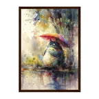 Colourful Studio Ghibli Totoro Rain Art Print