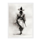 Korean Ink Wash Hanbok Art Print