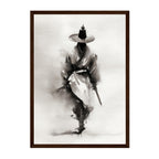 Korean Ink Wash Hanbok Art Print