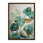 Watercolor Monstera Leaf Art Print: Tropical Green Botanical